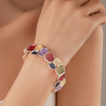 Load image into Gallery viewer, Enamel Geometric Square Alloy Stretch Bracelet N6F285