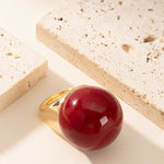 Load image into Gallery viewer, Statement Pearl Open Ring Adjustable Geometric N6H204