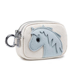 Load image into Gallery viewer, Women's Top-Grain Leather Horse Double-Zip Coin Purse N6J236