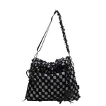 Load image into Gallery viewer, Grid Denim Convertible Backpack Multi-Position Carry  S5P295