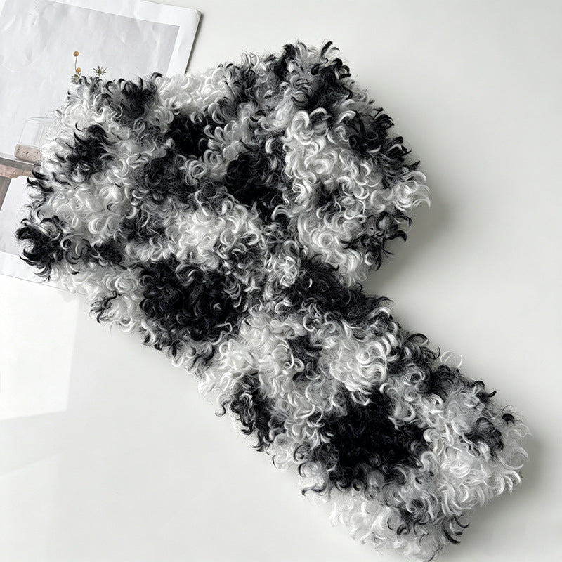 Unisex Plush Shearling Magnetic Neck Warmer N6J129