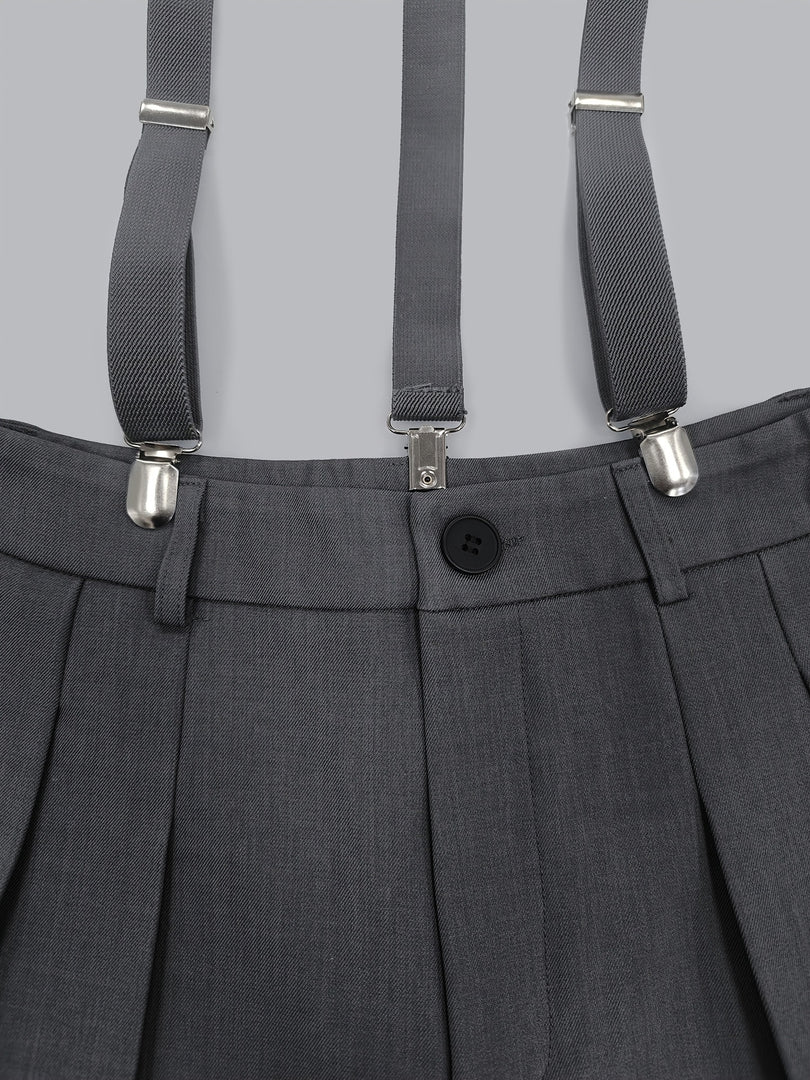 Adjustable Strap Pocket Dungaree Women Office Casual N6G175