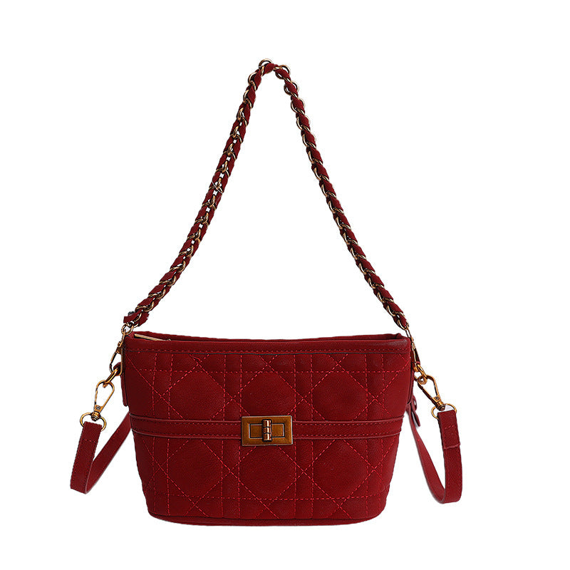 Quilted Pattern Shoulder Bag Women N6C022