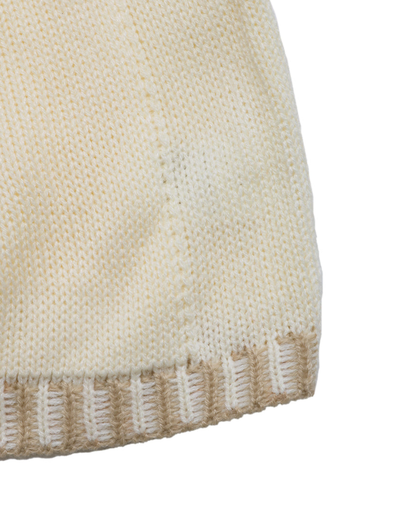 Color-Block V-Neck Sleeveless Knit Vest Women N6H305