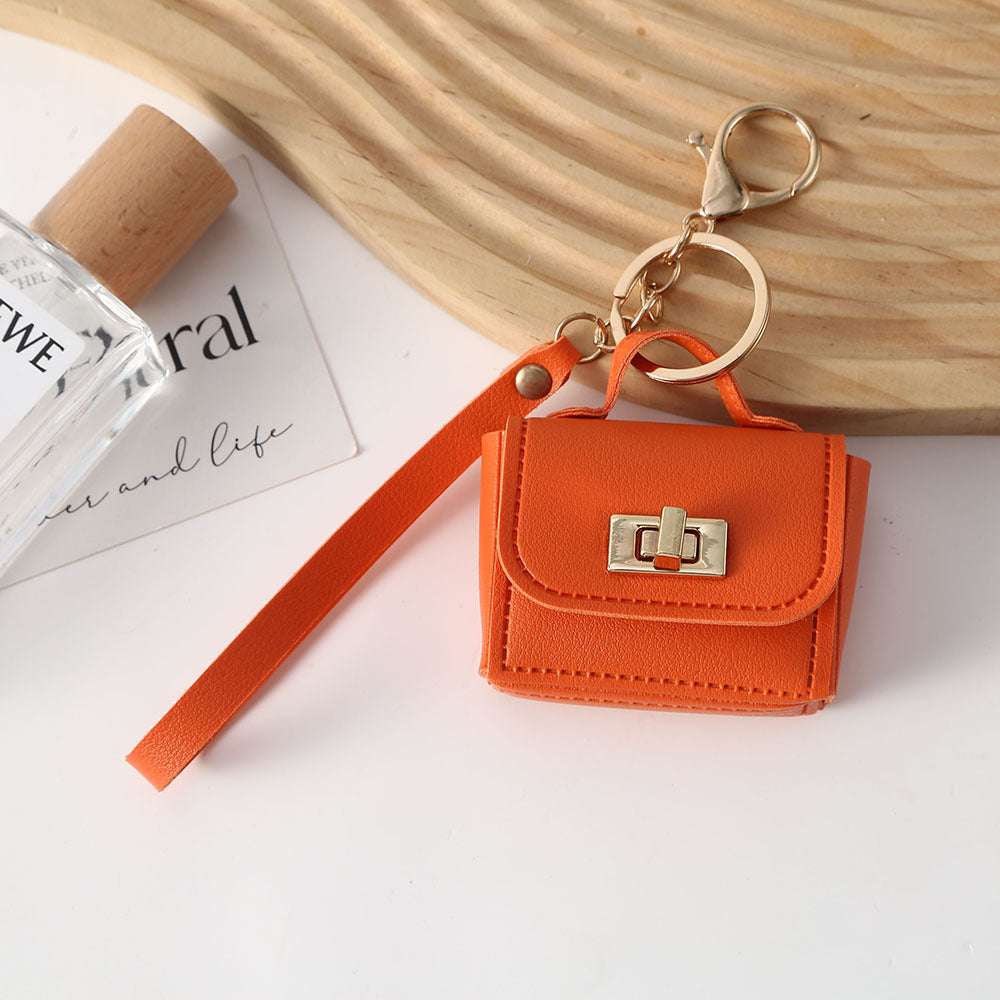Mini Leather Coin Purse Keychain Portable Small Pouch N6G084