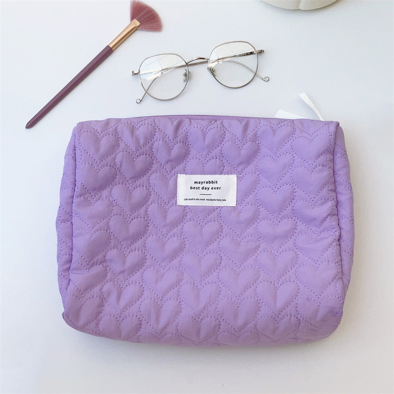 Heart Shaped Organizer Pouch Polyester Multi Color S5P322