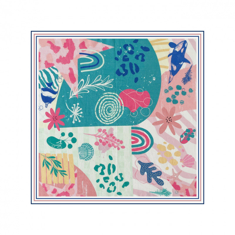 Pure Cotton Square Scarf Women Head Scarf 55cm N6H116