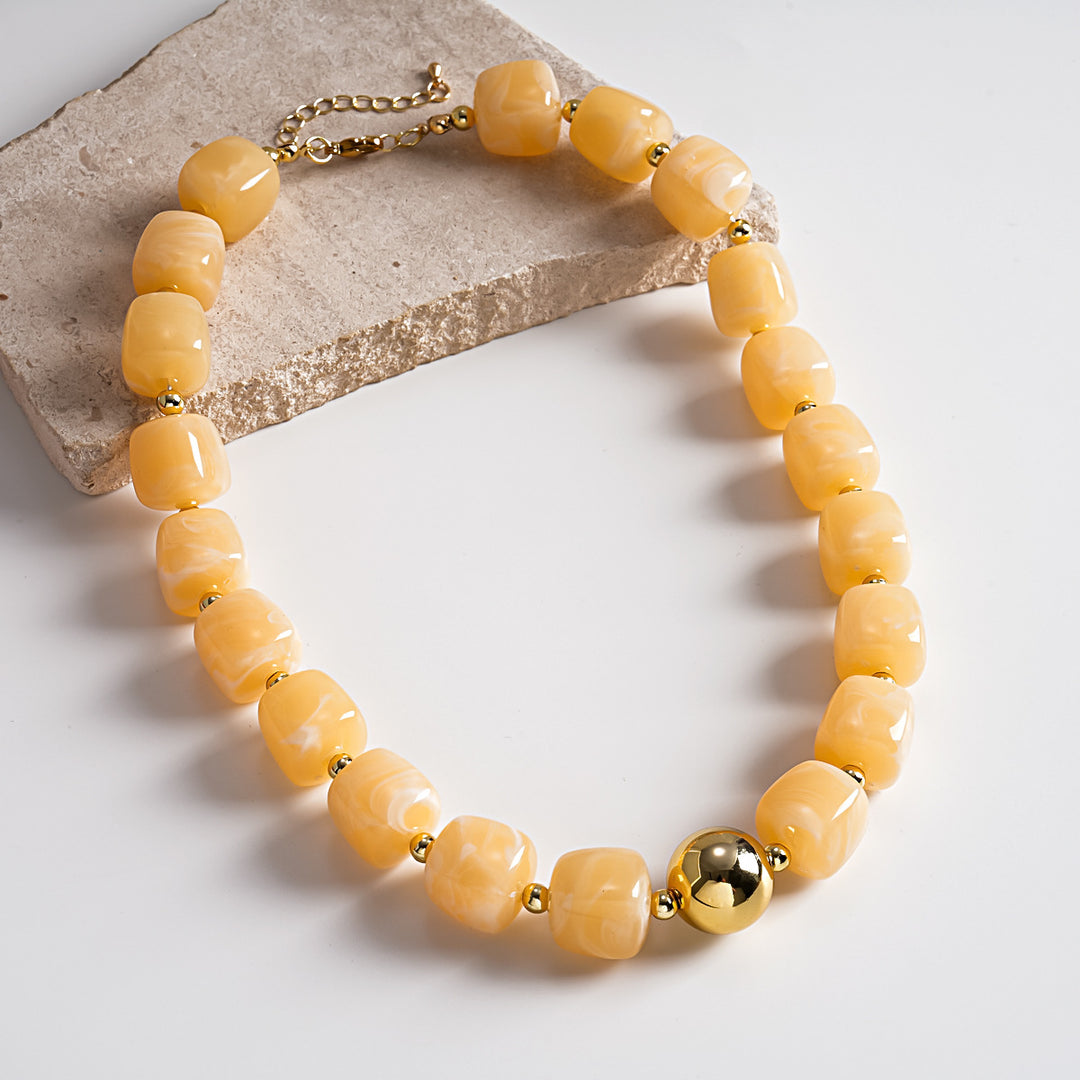 Oversized Acrylic Ombre Geometric Choker Artistic N6H060