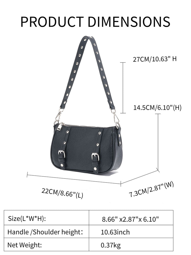 Boston Hobo Bag with Rivet and Chain Women N6C035