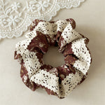 Load image into Gallery viewer, Floral Lace Bandana Scrunchie Women N6D002