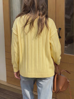 Load image into Gallery viewer, Fresh Solid Ribbed Button Cardigan Sweater Women N6H299