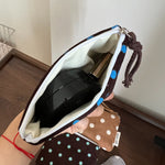 Load image into Gallery viewer, Vintage Polka Dot Corduroy Mini Coin Purse N6K106