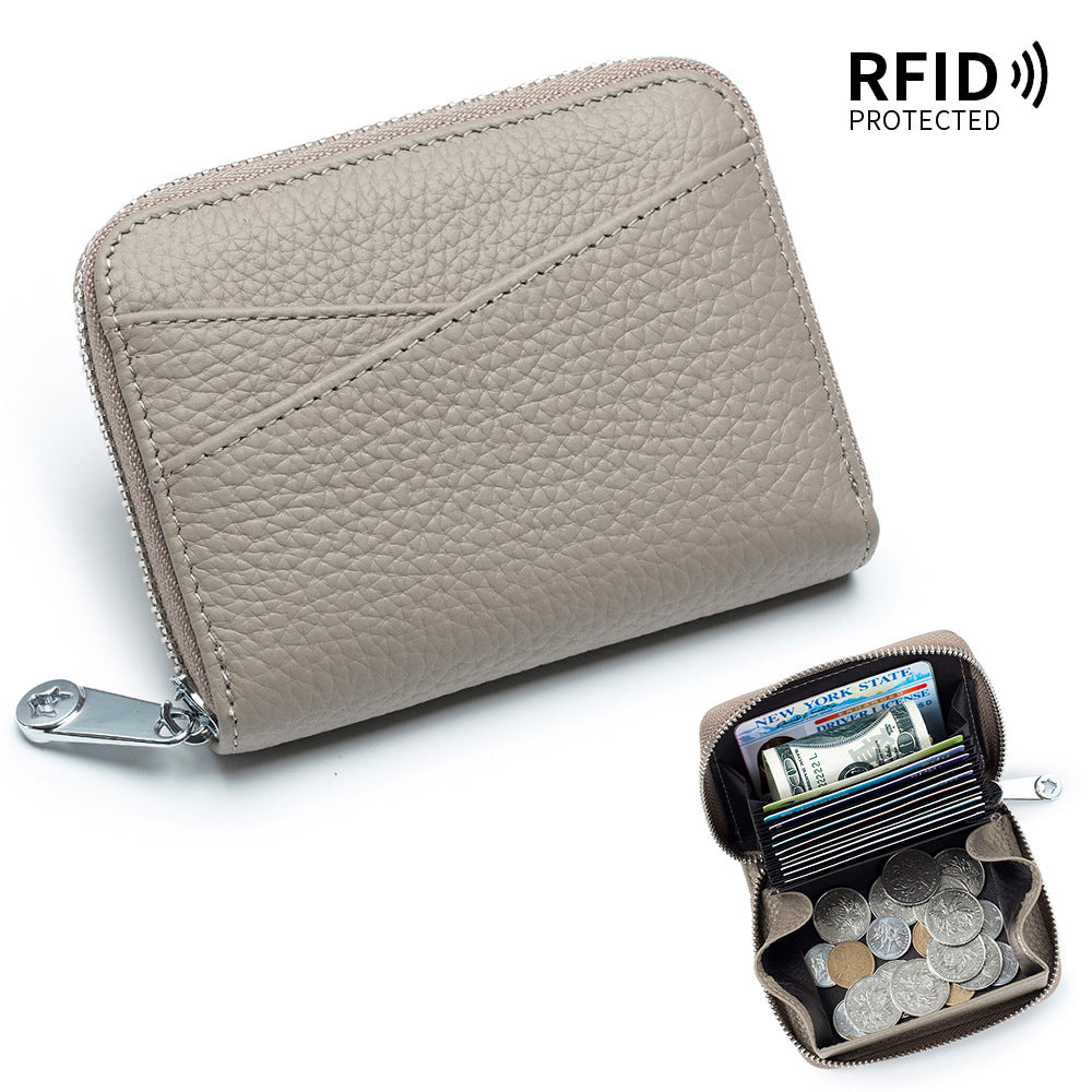 RFID Accordion Card Holder with Zip Coin Purse  N6D019