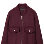 Load image into Gallery viewer, Round Neck Zip Soft Jacket Women Wine Red N5A403