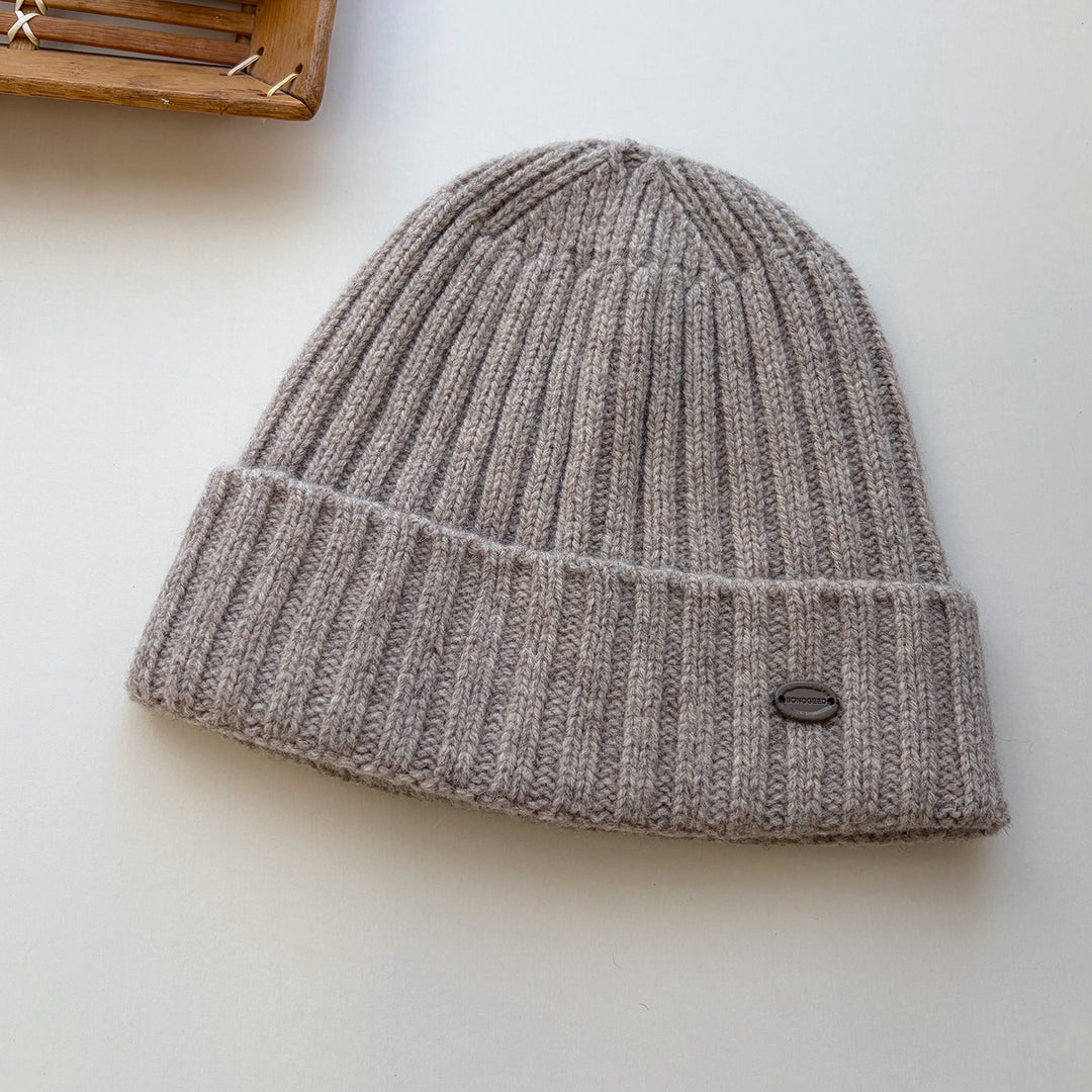 100 Percent Wool Solid Color Knit Beanie N6K285