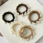 Load image into Gallery viewer, Soft Beaded Scrunchie High Ponytail Holder Women N6H183