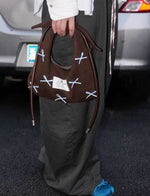 Load image into Gallery viewer, Embroidery Bow Tote Bag Women Boho Shoulder S5P813