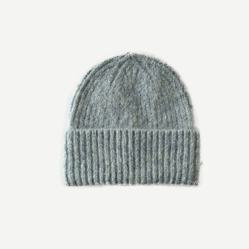 Alpaca Wool Blend Solid Knit Beanie Women Winter N6H210