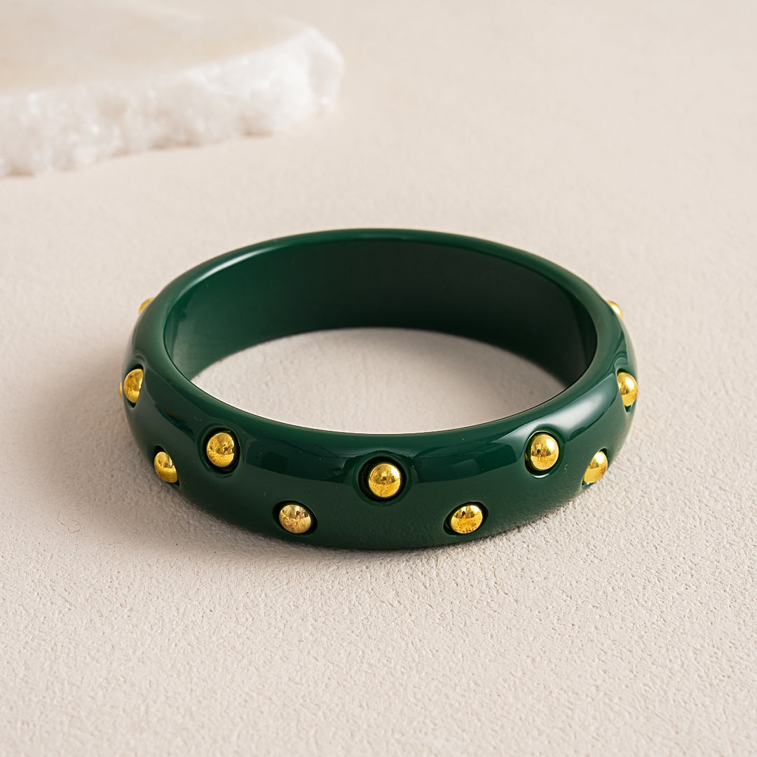 Womens Marbled Round Resin Bracelet N6K147