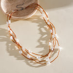 Load image into Gallery viewer, Vintage Multi-Layer Pearl Glass Bead Choker Necklace N6H146