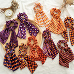 Load image into Gallery viewer, Halloween Velvet Streamer Scrunchie Ponytail Holder N6H203