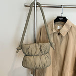 Load image into Gallery viewer, Women's Ruched Padded Nylon Bucket Bag N6J215