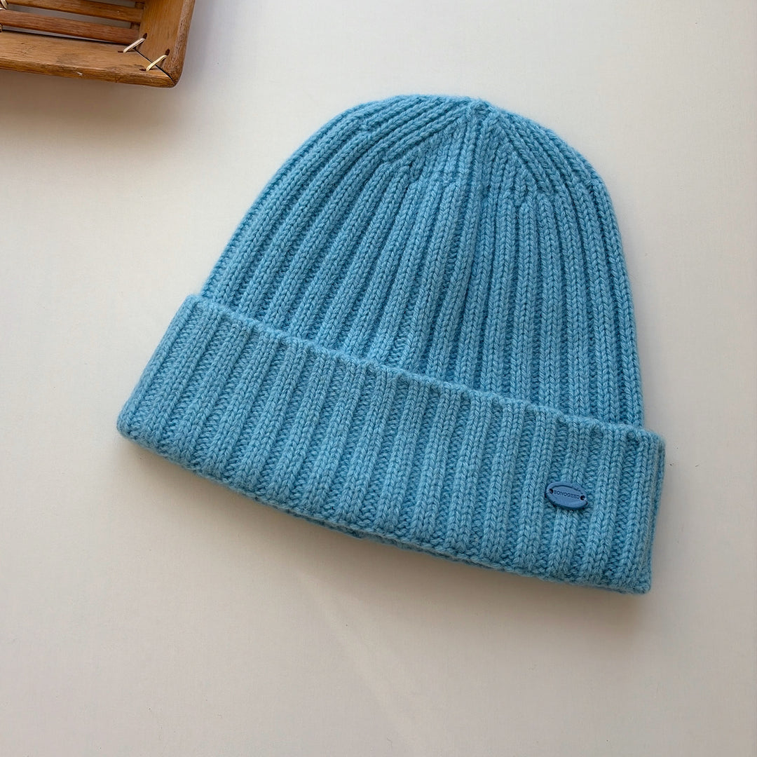 100 Percent Wool Solid Color Knit Beanie N6K285