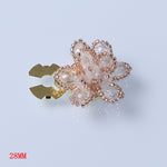Load image into Gallery viewer, Crystal Lotus Pearl Shirt Cuff Cover Beaded Button N6G122