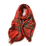 Load image into Gallery viewer, Classic Plaid Fringe Scarf  M5A228