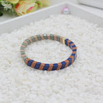 Load image into Gallery viewer, Geometric Links Cuff Enamel Steel Elastic Adjustable S5P143