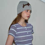 Load image into Gallery viewer, Leopard Heart Puppy Jacquard Wool Blend Beanie Women N6H208