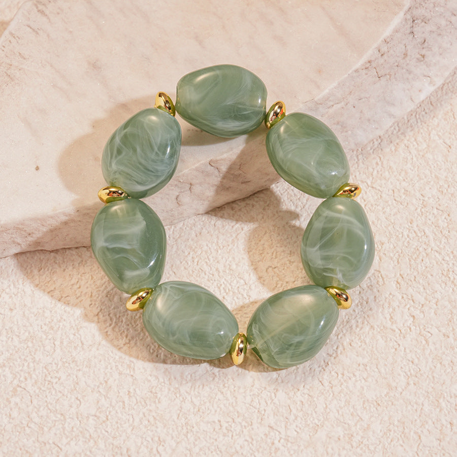 Acrylic Irregular Oval Bracelet Statement Artistic N6F080