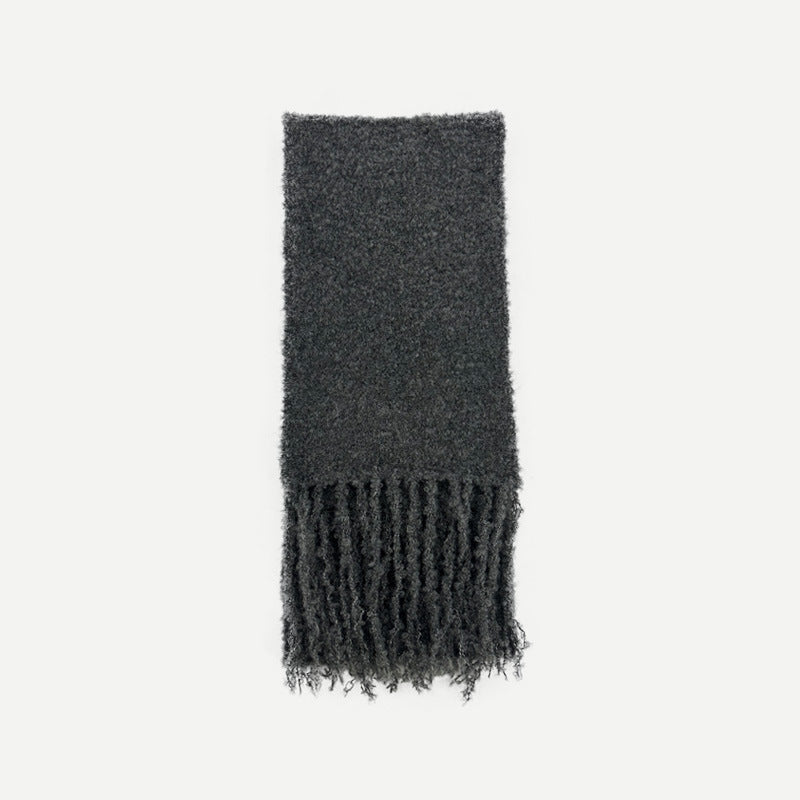 Textured Loop Knit Wool Blend Scarf  M5A138