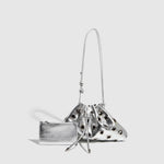 Load image into Gallery viewer, Metallic Finish Bucket Bag with Grommet Detailing  S5P467