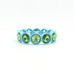 Load image into Gallery viewer, Enamel Flower Bangle Color Crystal Glass Stove S5P031