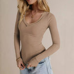 Load image into Gallery viewer, SlimShoulder Tee Lightweight Khaki N5A151
