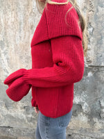 Load image into Gallery viewer, Off-Shoulder Knit Long Sleeve Sweater Flared Sleeve N6G297