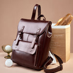 Load image into Gallery viewer, Genuine Leather Backpack Women 14" Vintage School N6F160