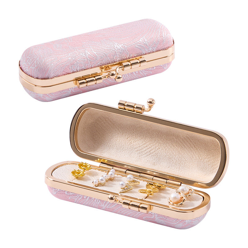 Portable Travel Jewelry Box Mini Leather Organizer N6F059