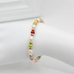 Load image into Gallery viewer, Ombré Pearl Bead Bracelet Enamel Gradient S5P040