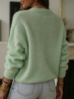 Load image into Gallery viewer, Soft Relaxed Ribbed Round Neck Knit Pullover Women N6G266