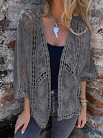 Load image into Gallery viewer, Batwing Lace Embroidered Cardigan Cover-Up N6G271