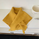 Load image into Gallery viewer, Fringe Knit Shawl Neck Warmer Triangle Cape Women N6H309