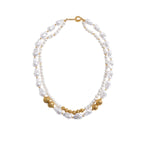 Load image into Gallery viewer, Vintage Double Layer Pearl Beaded Geometric Choker N6H147
