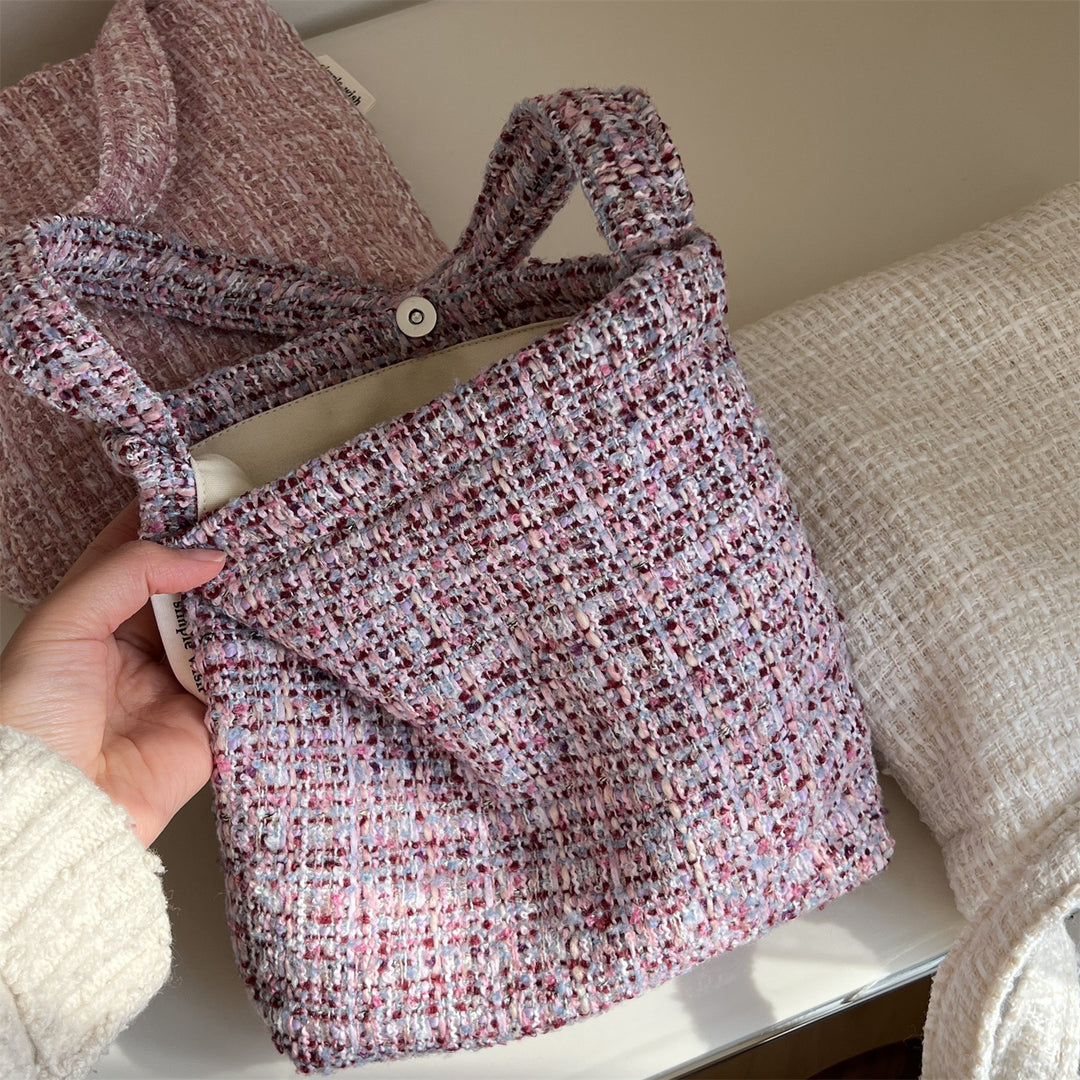 Coarse Knit Vertical Tote Medium Soft Structure S5P350