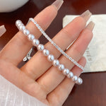 Load image into Gallery viewer, Manta Rose Double Layer Pearl &amp; Zircon Bracelet N6H178