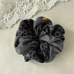 Load image into Gallery viewer, Womens Leopard Print Suede Feel Scrunchie N6K010