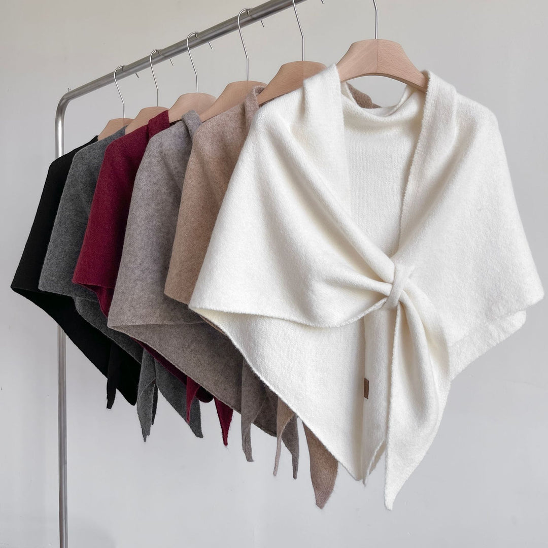 Luxury Triangle Cape Shawl Soft Knit Women Warm N6H237