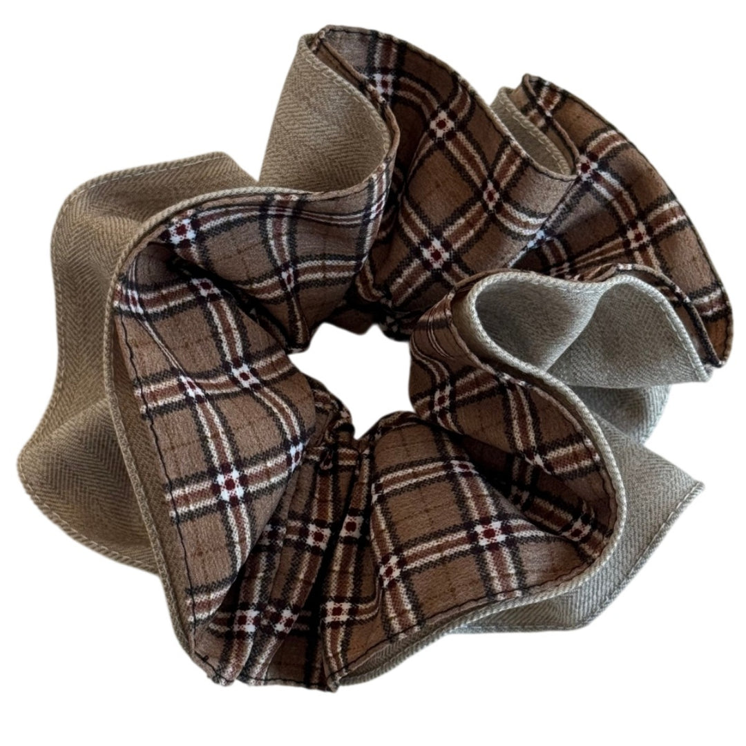 Womens Plaid Fabric Scrunchie N6K031