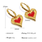 Load image into Gallery viewer, Vintage Drip Heart Ear Climber Crystal Titanium Steel S5P059